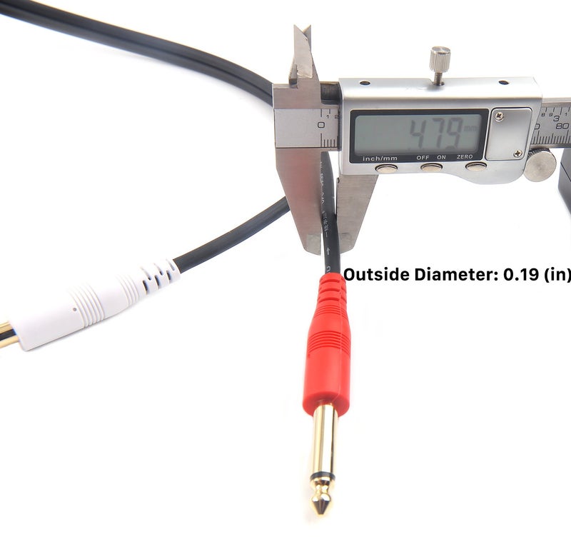 Devinal 3.5mm TRS to Dual 6.35mm TS Y Splitter Breakout Cord, 1/8 inch Male Stereo to Dual 1/4 Mono Male Audio Cable, Gold Plated Heavy Duty 5 Feet - Image 5